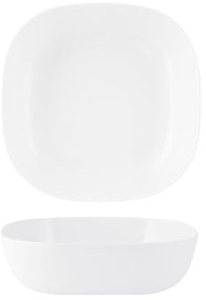 H&H Insalatiera, Bianco, Quadrata, 25x25 cm, Ceramica, 25x25x7 cm