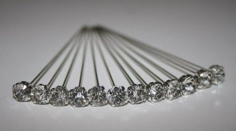 12 lyxiga 4 mm x 4 cm klar diamant diamantstift bröllopsblommor