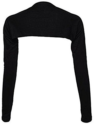 YEESAM Bolero Shrugs for Women Long Sleeve Arm Sleeves Hijab Accessories One Size (black shrug)