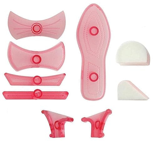 JEM 106M020 Lot de 9 Emporte Pièces Chaussures Miniatures, Plastique, Blanc, 9 x 1 x 16 cm 106M020