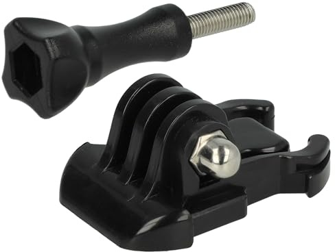 vhbw clip a sgancio rapido + vite compatibile con Garmin Virb Elite E2GR, Elite E1GR action cam - Set di fissaggio nero