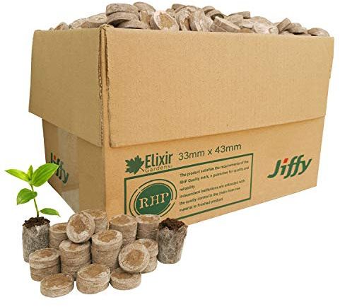 Elixir Gardens Jiffy 7 Lot de 2000 granulés de propagation de tourbe 33 mm | 10 à 2000 granulés disponibles | Germination des graines et des plantes
