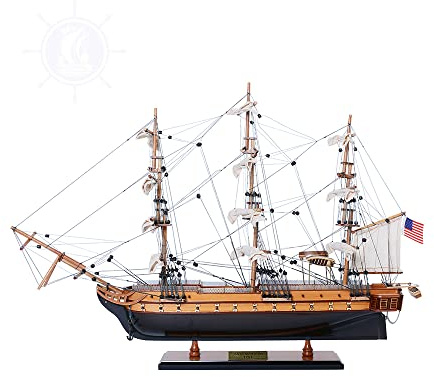 Old Modern Handicrafts Museumsqualität USS Constitution Modellschiff – Exklusive Edition – komplett montiert – 22,5 L x 7,5 B x 19,5 H Zoll