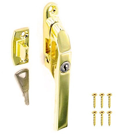 Victorian Brass Casement Window Locking Fastener Handle