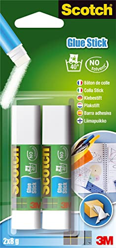 Scotch Colla Stick Permanente, senza Solventi, 2pz x 8gr
