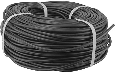 Black Flexible Micro Automatic Garden Watering Irrigation Pipe (Tube), 4mm/6mm - 50m-Ideal for Baskets,tubs and troughs