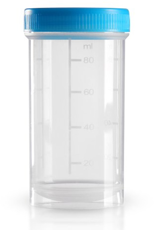100ml Kunststoffdose Set 10 Stück – Dicht schließende Probendose für Labor, Proben, Farben, Lebensmittel, lösemittelbeständig, transparenter Behälter – Schraubdeckel blau Markenname