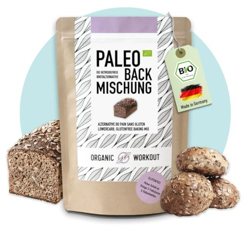 PALEO-BACKMISCHUNG 300g Pack | Bio | Brot-Alternative-gluten-frei | lower-carb | Eiweiss-Brot | clean-eating | Fitness | hefefrei | ohne Getreide, Organic Workout