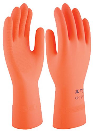 3L Internacional. Protex 3121 T-9 - Guante quimico l09-32cm nat. floc. protex latex nar 3l