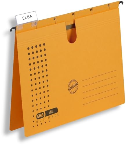 Elba Hängehefter chic A4 230g/qm Karton (RC) gelb VE=5 Stück