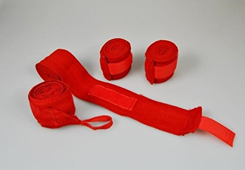 Budodrake Boxbandagen 350 cm, 5-er Pack, Elastisch rot