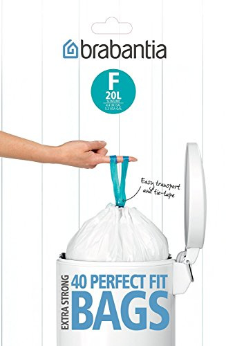 Brabantia Bin Liner, Size F, 20 L - 80 Bags