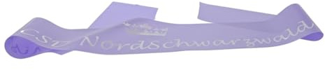 Schärpe für sie oder ihn mit Ihrem individuellen Aufdruck in vielen Farben und für jeden Anlaß: JGA, Baby-Shower, Silber-Hochzeit, die Nr. 1 in Qualität und Individualsierung, Farbe:flieder