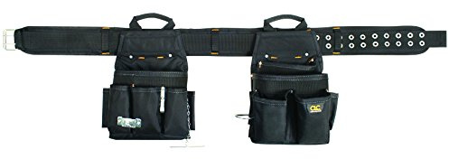CLC Custom Leathercraft 5609 3 Piece Electrical Combo Tool Belt, 20 Pocket, Black, 29-46 inches