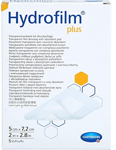 HYDROFILM Plus Transparentverband 5x7,2 cm 5 St