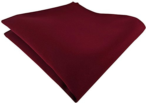 TigerTie Satin Einstecktuch in bordeaux einfarbig Uni - Tuch Polyester - Größe 26 x 26 cm
