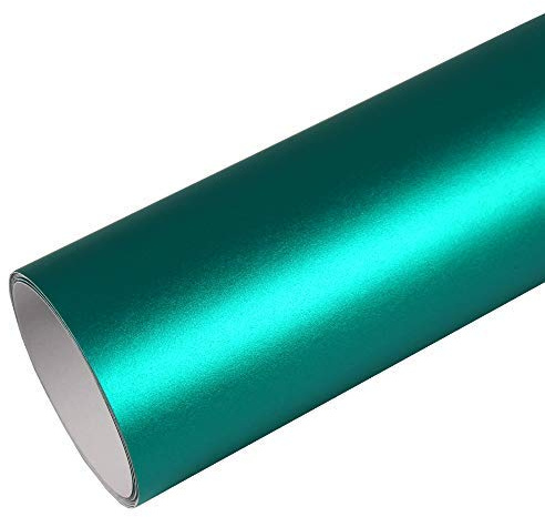 Rapid Teck® 15,79€/m² Premium – MATT Chrom Türkis 5m x 1,52m Auto Folie Blasenfrei mit Luftkanälen für Auto Folierung und 3D bekleben in Matt Glanz und Carbon Autofolie