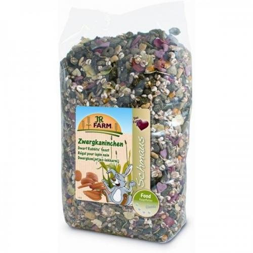 4 x JR Farm Zwergkaninchen-Schmaus 2,5 kg, Kleintiertrockenfutter, Leckerli für Kleintiere