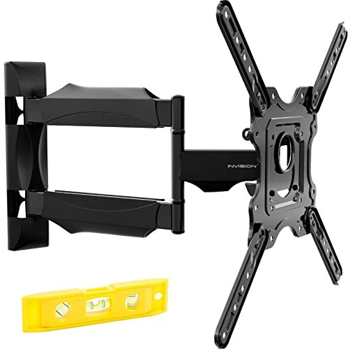 Invision Supporto TV Parete per 24-60 pollici Schermi, Inclinazione, Girevole con Braccio Estensibile per LED LCD, 4K HDR TVs – VESA 100x100 a 400x400mm - Capacità Massima di Peso 36,2 kg (HDTV-E)