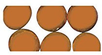 RAYHER 1452134 Mosaiksteine rund, 1 cm Durchmesser, transparent, SB-box, circa 130 Stück, 210 g, orange