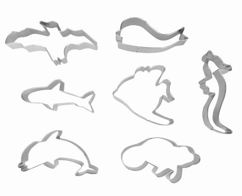 Ibili 723500 - Set 7 cortapastas estañados Animales marinos (8..12 cm)
