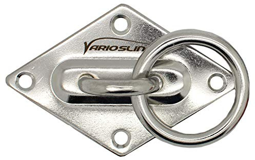 Variosling® Placca con Occhiello/Uncino e Anello per Parete o Soffitto - Attrezzi per Un Allentamento in Sospensione/Sling Trainer