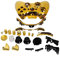 OSTENT Full Controller Shell Case Housing Compatible for Microsoft Xbox 360 Wireless Controller Color Gold