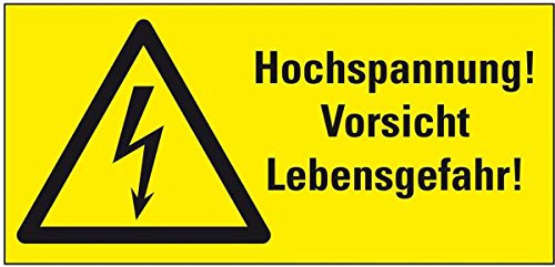 LEMAX® Warn-Kombisch. Hochspannung Vorsicht Lebensgefahr,praxisb.,Kunststoff,300x200mm