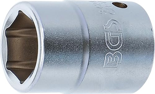 BGS 3424 | Steckschlüssel-Einsatz Sechskant | 20 mm (3/4) | SW 24 mm | Antrieb Innenvierkant 20 mm (3/4) | Pro Torque® (Sechskant) | Chrom-Vanadium-Stahl | verchromt