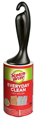 Scotch-Brite Spazzola Adesiva Levapelucchi - 1 Rullo 30 Fogli 4,55m - Ottimo per peli di Animali, Abbigliamento, Mobili
