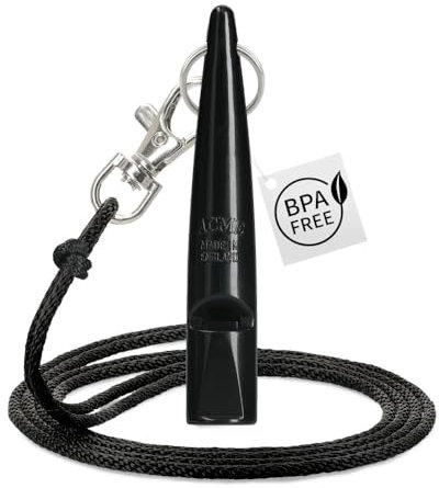 ACME Hundepfeife No. 211,5 + GRATIS Pfeifenband - Für die Hundeausbildung, laut und weitreichend (Black)