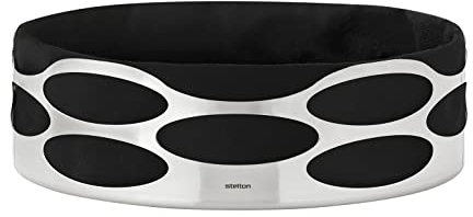 Stelton x-28-3 Embrace Brotschale, Edelstahl, schwarz , 23 x 23 x 7 cm