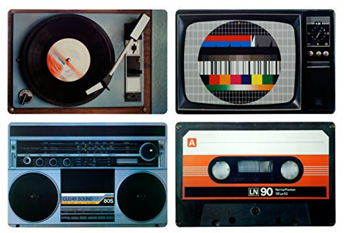 Manteles individuales antideslizantes Nostálgia Equipos Hifi Estilo retro