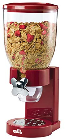 Zevro /GAT103 Indispensable Dry Food Dispenser, Single Control, Red/Chrome