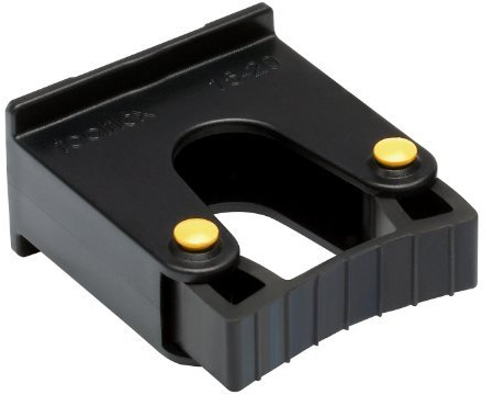 Toolflex Stielhalter Gerätehalter und Werkzeughalter für Rohrdurchmesser D= 15-20mm Farbe schwarz