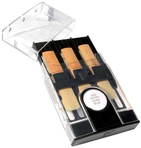 Vandoren HRC10 Hygro Case for Bb/Eb Clarinet/Soprano/Alto Saxophone for 6 Reeds, Black