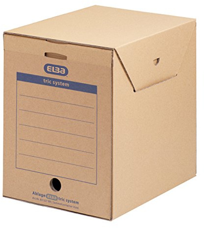 ELBA Sammelcontainer tric system Maxi, 6er Pack, naturbraun