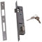 Serrure à larder INOX pour tube 40x40mm avec cylindre carré de 8mm