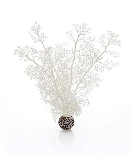 biOrb 46070 Horn Coral M blanco - elegante decoración de acuarios / coral artificial natural de plástico para la decoración de acuarios / fácil de limpiar / adecuado para agua dulce y agua marina