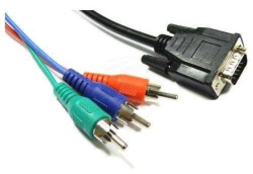 Cablematic-Cavo Video 3xRCA RGB m Verso VGA (15 m), 3 m