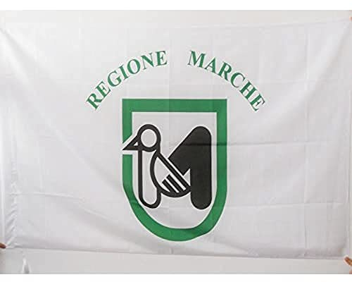 AZ FLAG Drapeau Marches 90x60 cm Polyester 100D Fourreau | Usage intérieur et extérieur Drapeau décoratif de la région de Marche coutures doubles et bords renforcés