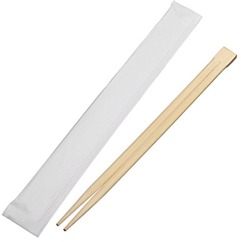 9 Inch Disposable Bamboo Chopsticks with individual Package Connected at the Top (200 Pcs)