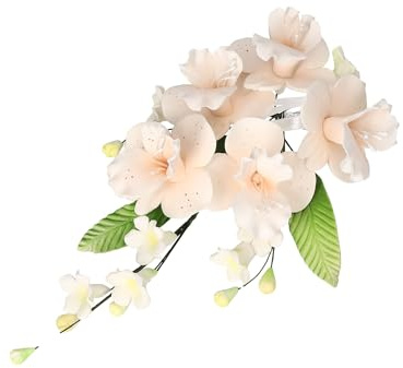 Cake Company Zuckerblumenboquet Orchidee pfirsich 1er Pack (1 x 55 g) | Tortendekoration zur Hochzeit und Geburtstagen | 1er Pack, 100 g