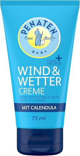 Penaten Kleine Helfer Wind und Wetter Creme 75ml, feuchtigkeitsspendende Babycreme mit Calendula für empfindliche Babyhaut