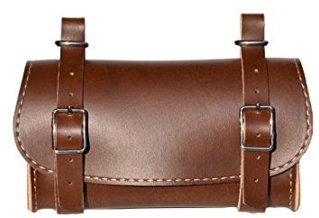 KT Bike Borsa/Borsa/Borsa da sella per bicicletta. Stile vintage. Colore marrone. Made in Italy (VIN_3 Eco_M)