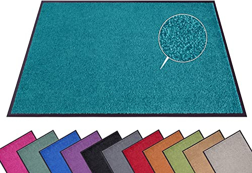 Hanse Home Paillasson (S-XXL) 40 x 60 cm – 12 Couleurs – Tapis de Sol pour l'extérieur, Lavable et résistant aux intempéries, antidérapant, pour l'entrée et l'extérieur, pétrole