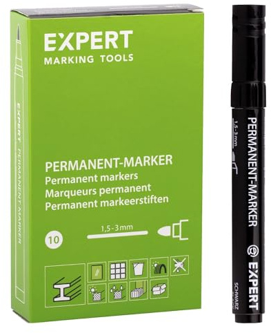 EXPERT Permanentmarker Schwarz | Permanent Marker | Wasserfest | ERROR: #REF!