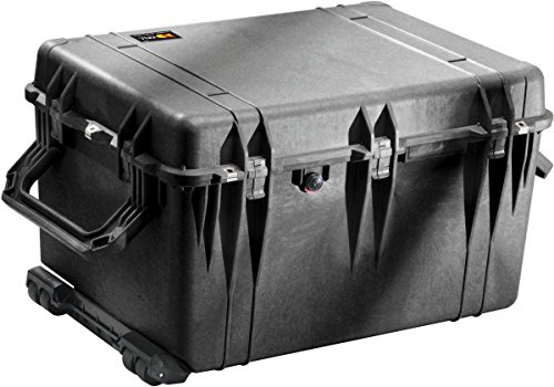 PELI 1660 Maleta de Transporte técnico de Alta Resistencia con Ruedas y asa telescópica, IP67 estanca e Impermeable al Polvo, 160L de Capacidad, Fabricada en Alemania, con Espuma, Color Negro