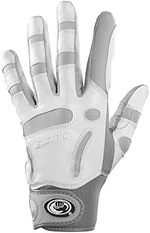 Bionic Guante de Golf para Mujer, Agarre y Alivio, Mujer, Color Gris, tamaño Large
