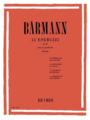 BAERMANN - 12 Esercizi per Clarinetto Op 30